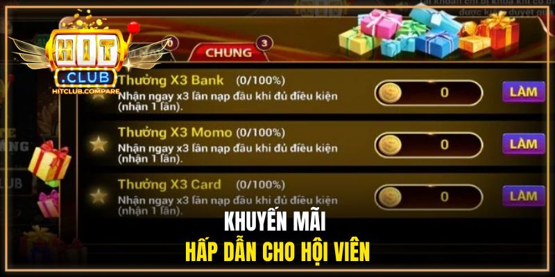 Khuyến mãi hấp dẫn cho hội viên